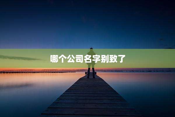 哪个公司名字别致了
