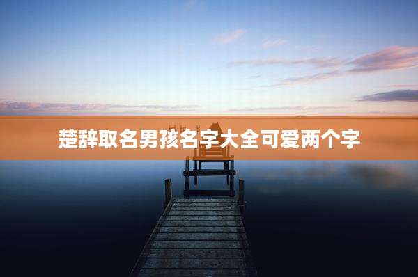 楚辞取名男孩名字大全可爱两个字