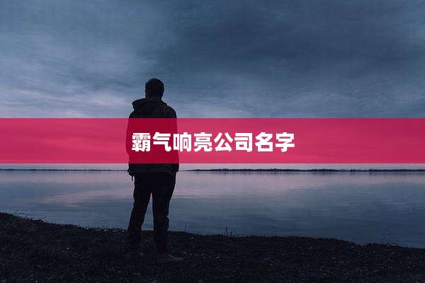 霸气响亮公司名字
