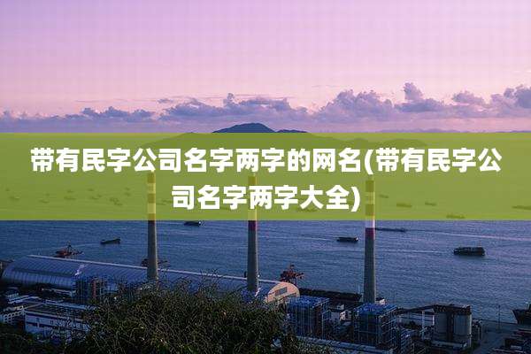 带有民字公司名字两字的网名(带有民字公司名字两字大全)
