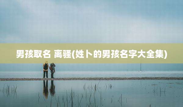 男孩取名 离骚(姓卜的男孩名字大全集)