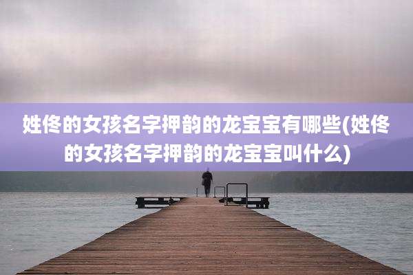 姓佟的女孩名字押韵的龙宝宝有哪些(姓佟的女孩名字押韵的龙宝宝叫什么)
