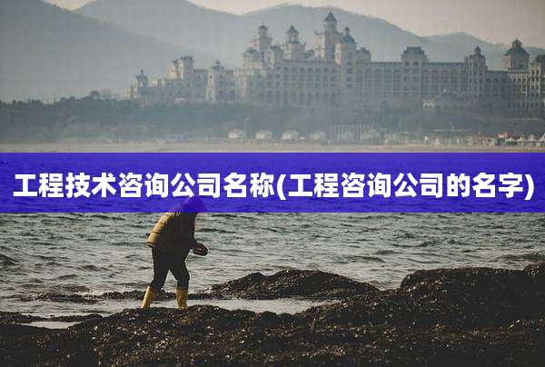 工程技术咨询公司名称(工程咨询公司的名字)