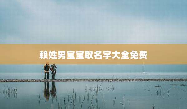 赖姓男宝宝取名字大全免费