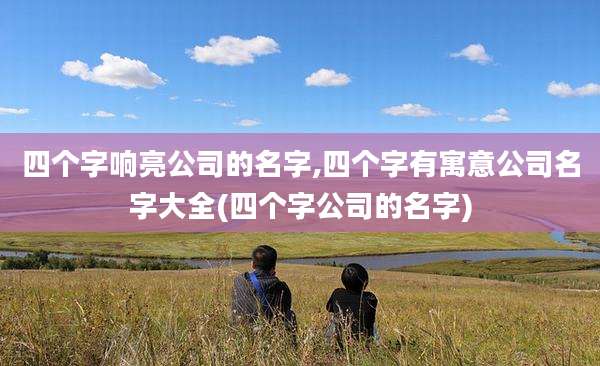 四个字响亮公司的名字,四个字有寓意公司名字大全(四个字公司的名字)