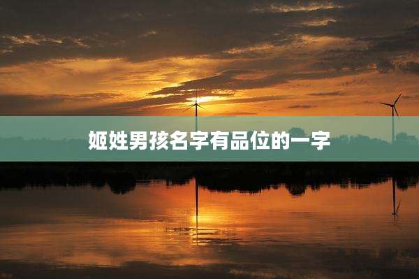 姬姓男孩名字有品位的一字