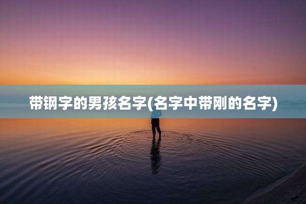 带钢字的男孩名字(名字中带刚的名字)