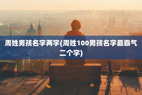 周姓男孩名字两字(周姓100男孩名字最霸气二个字)