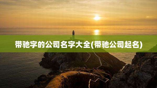 带驰字的公司名字大全(带驰公司起名)