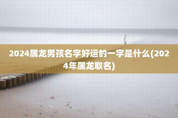 2024属龙男孩名字好运的一字是什么(2024年属龙取名)