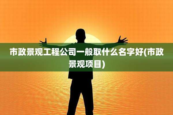 市政景观工程公司一般取什么名字好(市政景观项目)