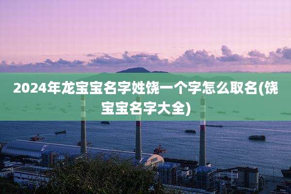 2024年龙宝宝名字姓饶一个字怎么取名(饶宝宝名字大全)
