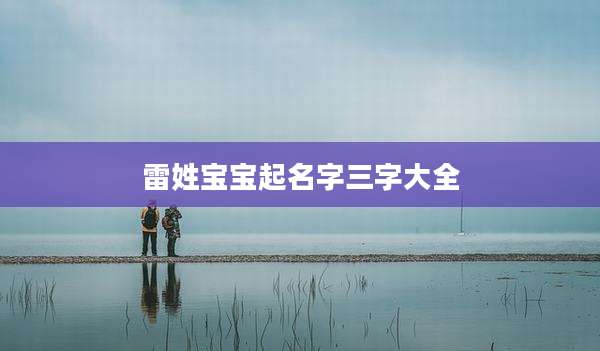 雷姓宝宝起名字三字大全