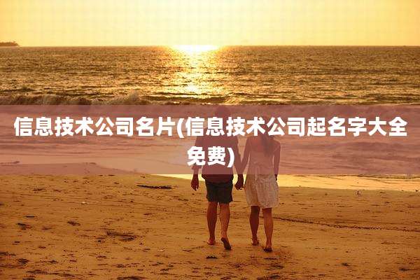 信息技术公司名片(信息技术公司起名字大全免费)