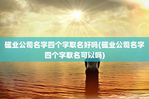 磁业公司名字四个字取名好吗(磁业公司名字四个字取名可以吗)