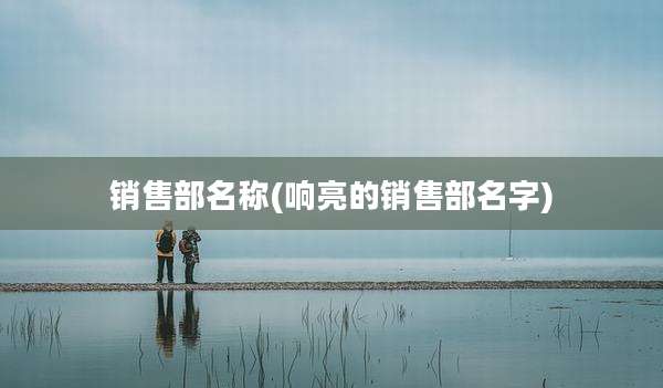 销售部名称(响亮的销售部名字)