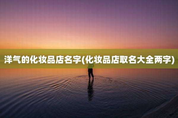 洋气的化妆品店名字(化妆品店取名大全两字)