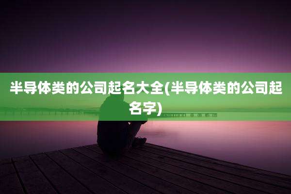半导体类的公司起名大全(半导体类的公司起名字)