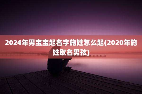 2024年男宝宝起名字施姓怎么起(2020年施姓取名男孩)