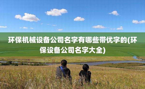环保机械设备公司名字有哪些带优字的(环保设备公司名字大全)