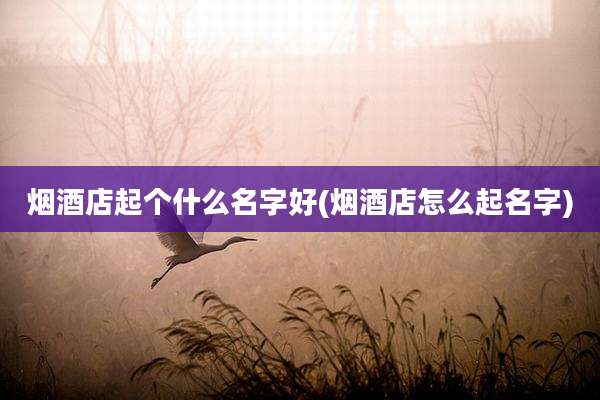 烟酒店起个什么名字好(烟酒店怎么起名字)