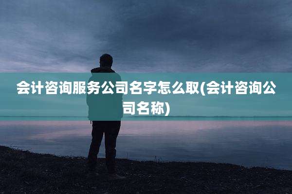 会计咨询服务公司名字怎么取(会计咨询公司名称)
