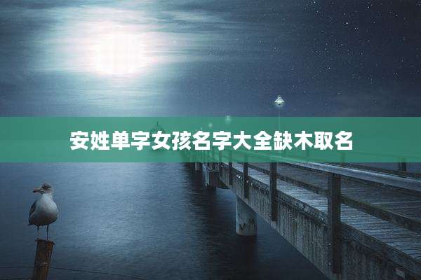 安姓单字女孩名字大全缺木取名