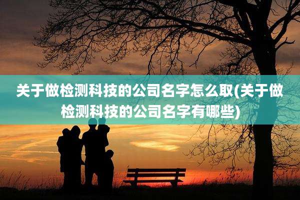 关于做检测科技的公司名字怎么取(关于做检测科技的公司名字有哪些)
