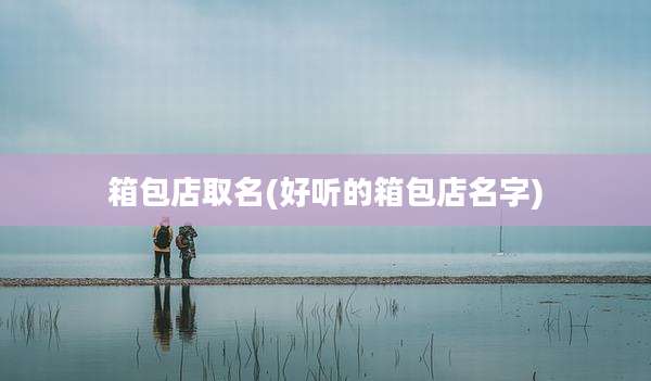 箱包店取名(好听的箱包店名字)