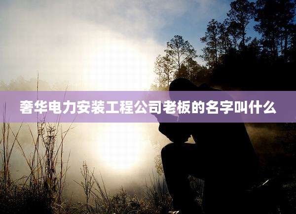 奢华电力安装工程公司老板的名字叫什么