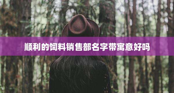 顺利的饲料销售部名字带寓意好吗