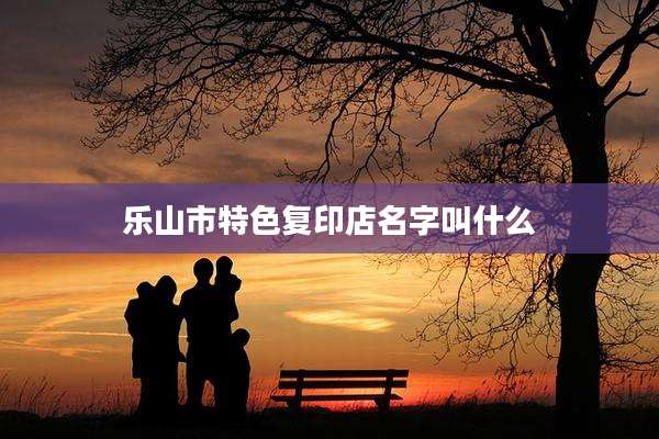 乐山市特色复印店名字叫什么