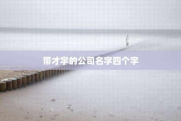 带才字的公司名字四个字