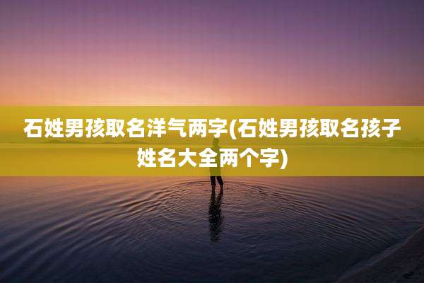 石姓男孩取名洋气两字(石姓男孩取名孩子姓名大全两个字)