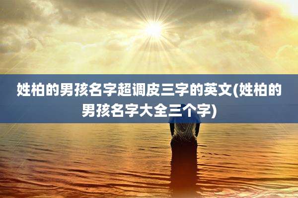 姓柏的男孩名字超调皮三字的英文(姓柏的男孩名字大全三个字)