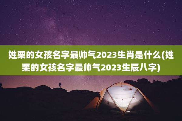 姓栗的女孩名字最帅气2023生肖是什么(姓栗的女孩名字最帅气2023生辰八字)