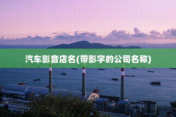 汽车影音店名(带影字的公司名称)
