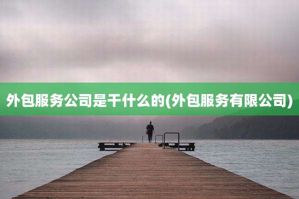 外包服务公司是干什么的(外包服务有限公司)