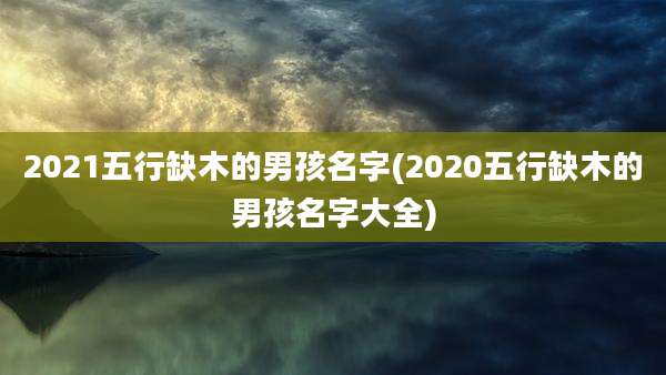 2021五行缺木的男孩名字(2020五行缺木的男孩名字大全)
