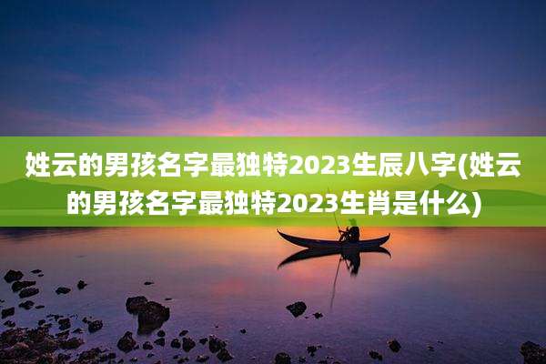 姓云的男孩名字最独特2023生辰八字(姓云的男孩名字最独特2023生肖是什么)
