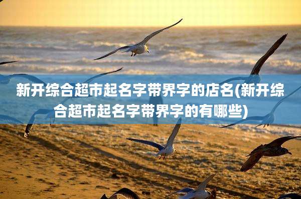 新开综合超市起名字带界字的店名(新开综合超市起名字带界字的有哪些)