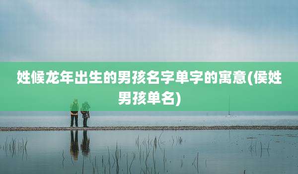 姓候龙年出生的男孩名字单字的寓意(侯姓男孩单名)