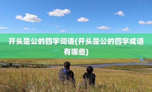 开头是公的四字词语(开头是公的四字成语有哪些)