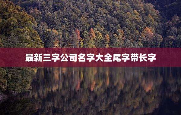最新三字公司名字大全尾字带长字