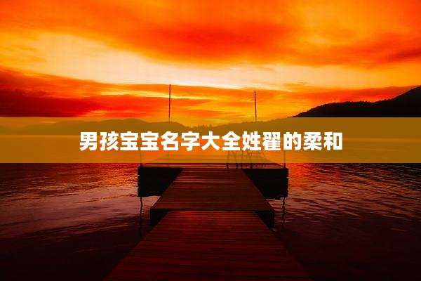 男孩宝宝名字大全姓翟的柔和