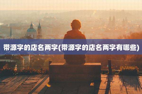 带源字的店名两字(带源字的店名两字有哪些)