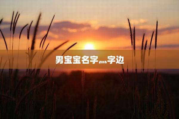 男宝宝名字灬字边