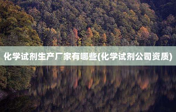 化学试剂生产厂家有哪些(化学试剂公司资质)