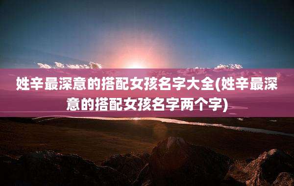 姓辛最深意的搭配女孩名字大全(姓辛最深意的搭配女孩名字两个字)