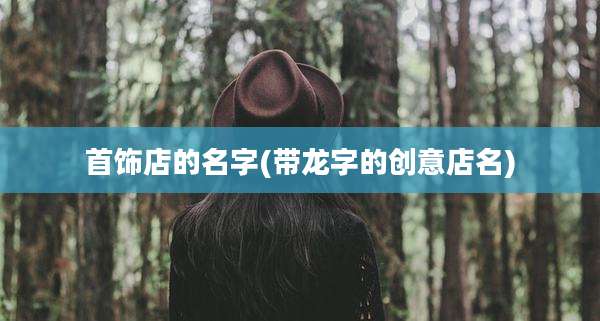 首饰店的名字(带龙字的创意店名)